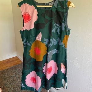 Anthropologie cotton/linen shift dress Petite Medium